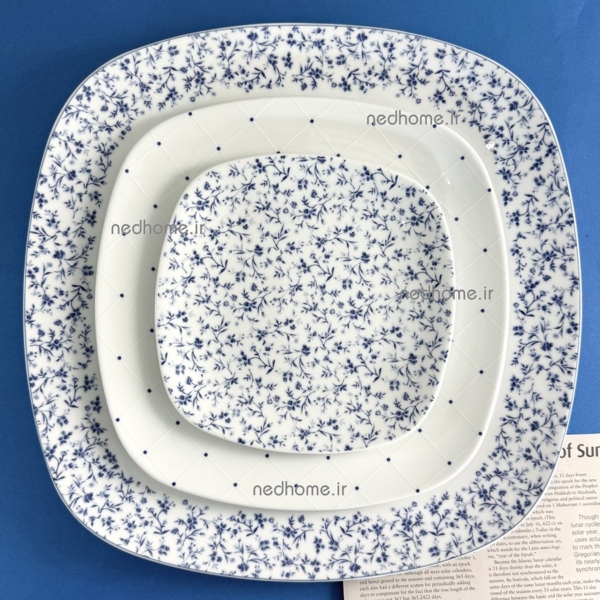 دیس ته چین بزرگ گلدار چینی زرین طرح ورنیکا کواترو