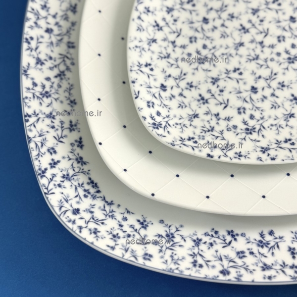 دیس برنج خوری مربع چینی زرین طرح ورونیکا