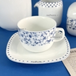 فنجان و نعلبکی تک چینی زرین طرح ورنیکا – درجه یک