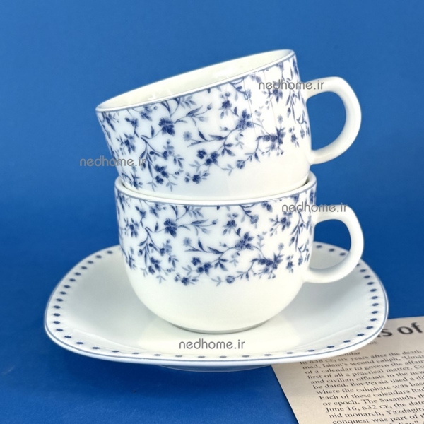 فنجان فانتزی چینی زرین طرح گلدار ورنیکا