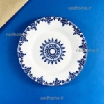 بشقاب میوه خوری تک چینی زرین طرح سمرقند فله ای - درجه یک