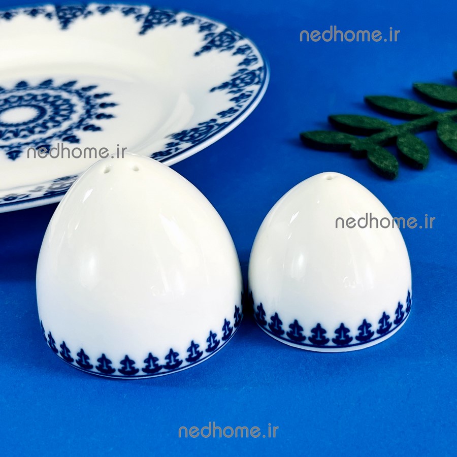 نمک پاش و فلفل پاش چینی زرین طرح سمرقند - دو عدد - درجه یک