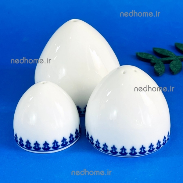 سرویس نمکپدان و سماق پاش و فلفل پاش چینی زرین طرح سنتی سمرقند