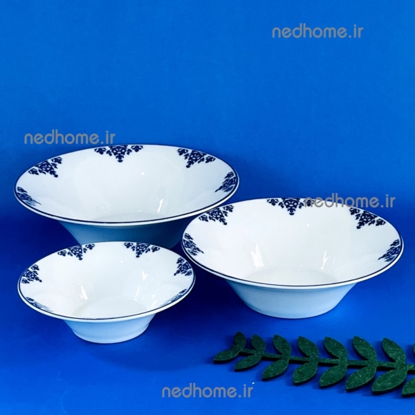 پیاله ماست چینی زرین طرح سمرقند شهرزاد آبی رنگ