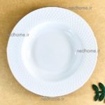 خورشت خوری تک چینی زرین طرح لب طلایی رادیانس فله ای - درجه یک