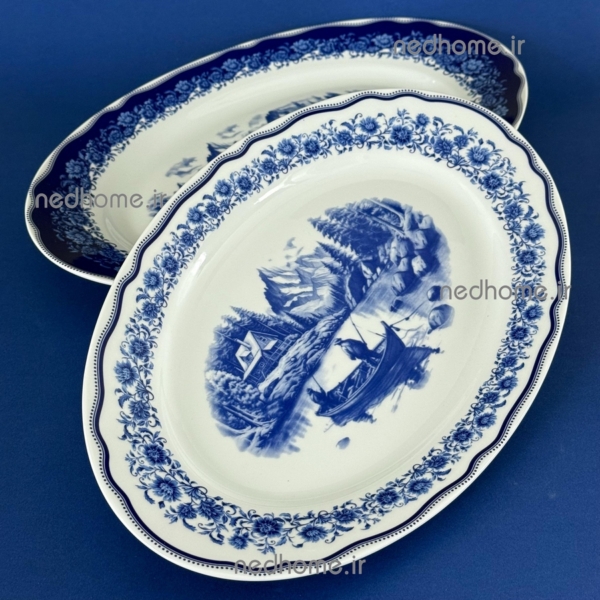 دیس پلوخوری بزرگ چینی زرین طرح سن پترزبورگ