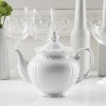 قوری سفید 4 ترک چینی زرین