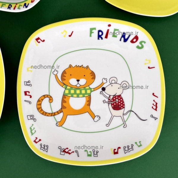 پیش دستی میوه خوری دوستان چینی زرین