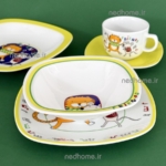 سرویس غذاخوری کودک چینی زرین طرح دوستان