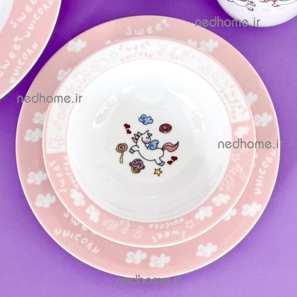 ست غذاخوری اسب تک شاخ چینی زرین