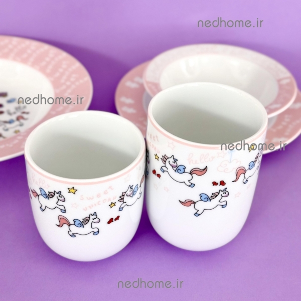 لیوان بچه گانه پونی تک شاخ چینی زرین