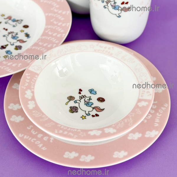 غذا خوری کودک طرح پنی کوچک اسب تک شاخ