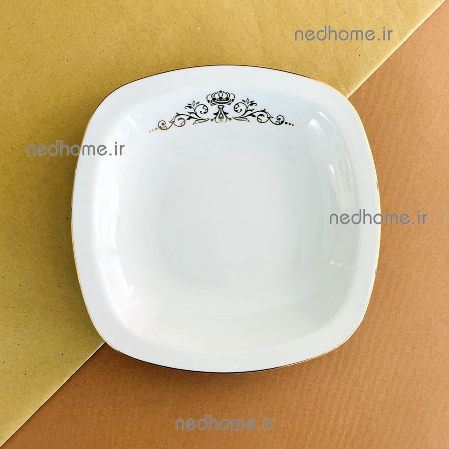 خورشت خوری تک چینی زرین طرح کوئین کواترو فله ای - درجه یک