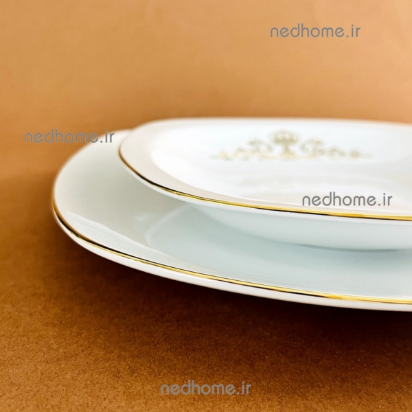 بشقاب گود کوئین طلایی چینی زرین