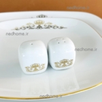 نمک پاش و فلفل پاش چینی زرین طرح کوئین کواترو - دو عدد - درجه یک