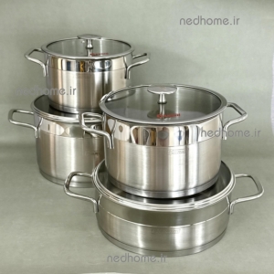 سرویس قابلمه استیل کاندید مدل دانته - 8 پارچه