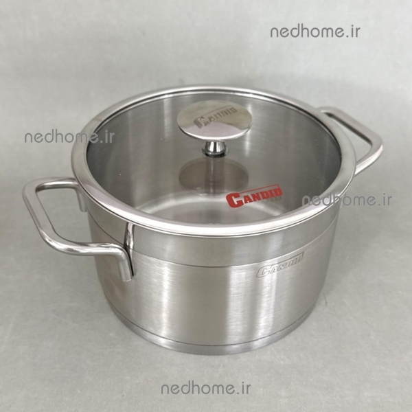 قابلمه تک استیل کاندید نچسب در شیشه ای