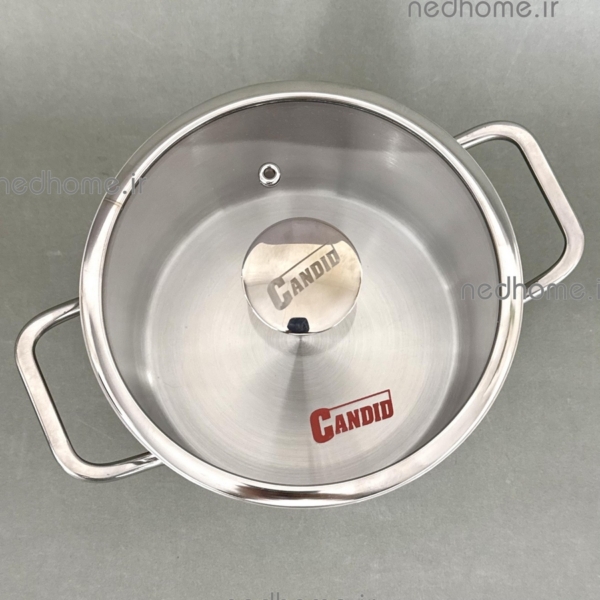 قابلمه استیل کاندید چهارنفره در شیشه ای