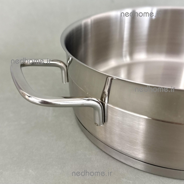 تابه تک استیل کاندید کف چدنی در شیشه ای