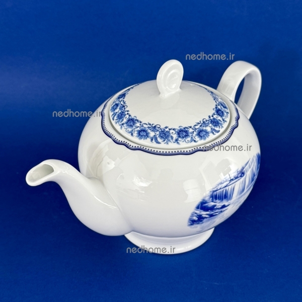 قوری چای خوری چینی زرین طرح سن پترزبورگ قدیمی