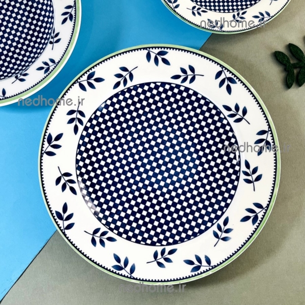 بشقاب میوه خوری دنی هوم طرح گلدار آبی