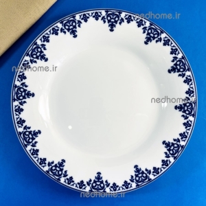 بشقاب پلوخوری تک چینی زرین طرح سمرقند فله ای - درجه یک