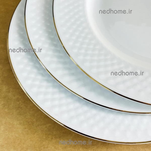 پلوخوری تک چینی زرین طرح رادیانس لب طلایی