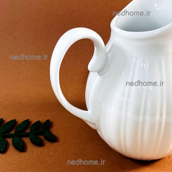 پارچ سفید چینی زرین طرح ساده