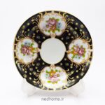 نعلبکی چینی واتسون طرح معینی - مشکی