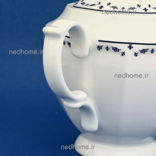 قوری تک چینی زرین طرح فرانسیس سرمه ای - درجه یک - Image 4