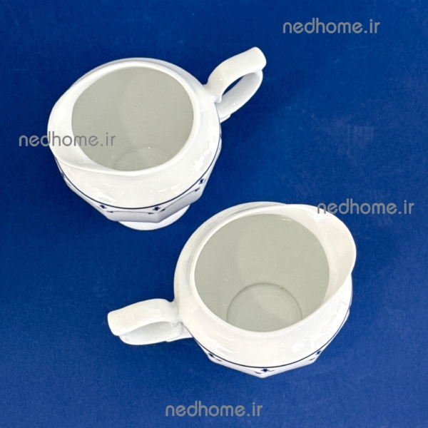 سسخوری سفید ساده طرح فرانسیس آبی چینی زرین