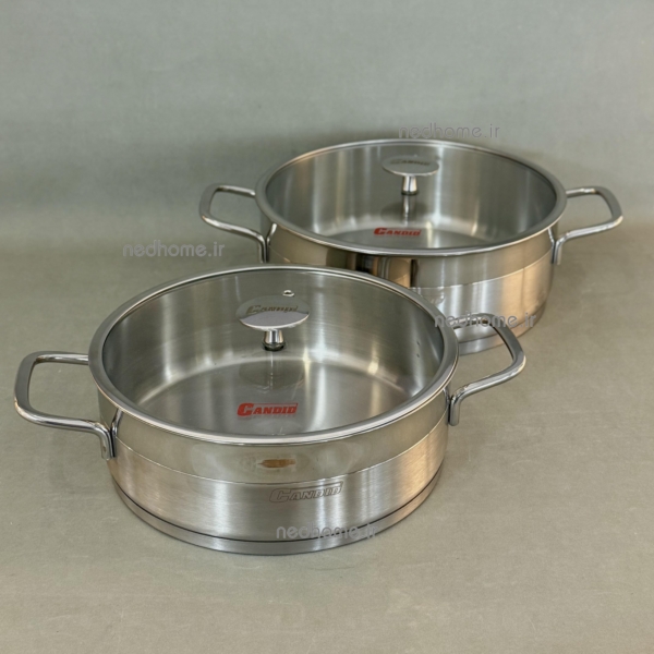ماهیتابه سایز 24 و ماهیتابع سایز 26 استیل کاندید