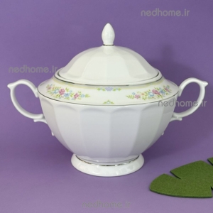سوپ خوری تک چینی زرین طرح گلاریس نئوکلاسیک فله ای - درجه یک