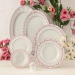 سرویس چینی زرین 29 پارچه فرانسیس صورتی