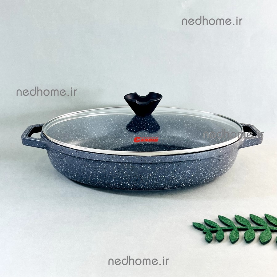 تابه بیضی گرانیتی دردار کاندید سایز 33