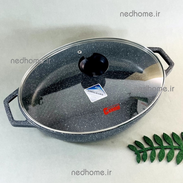 ماهیتابه بیضی کاندید نچسب چدن گرانیت