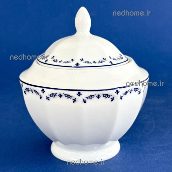 قندان چای خوری چینی زرین طرح فرانسیس آبی