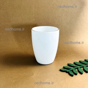 لیوان تک چینی زرین طرح لب طلایی کواترو - درجه یک