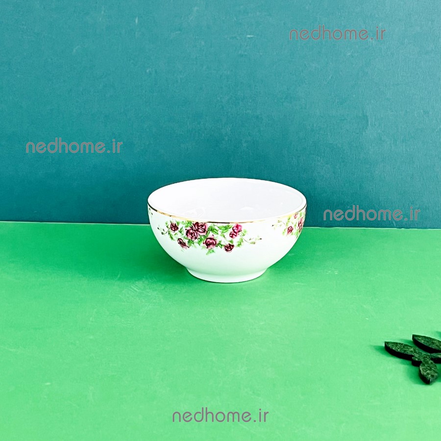 کاسه ترشی خوری چینی زرین طرح بیدگل