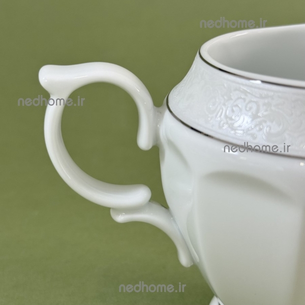 شکرپاش چینی زرین طرح لب نقره ای دلسا