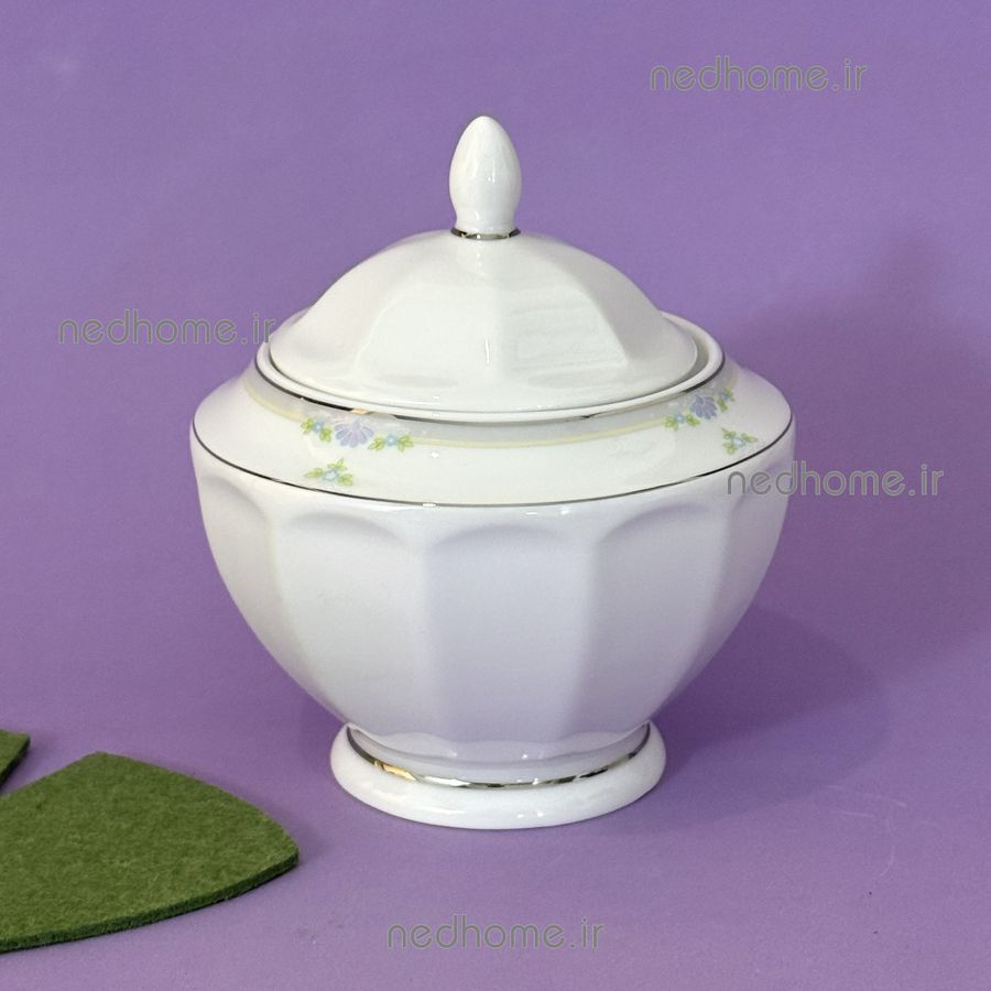 قندان تک چینی زرین طرح گلاریس نئوکلاسیک فله ای - درجه یک