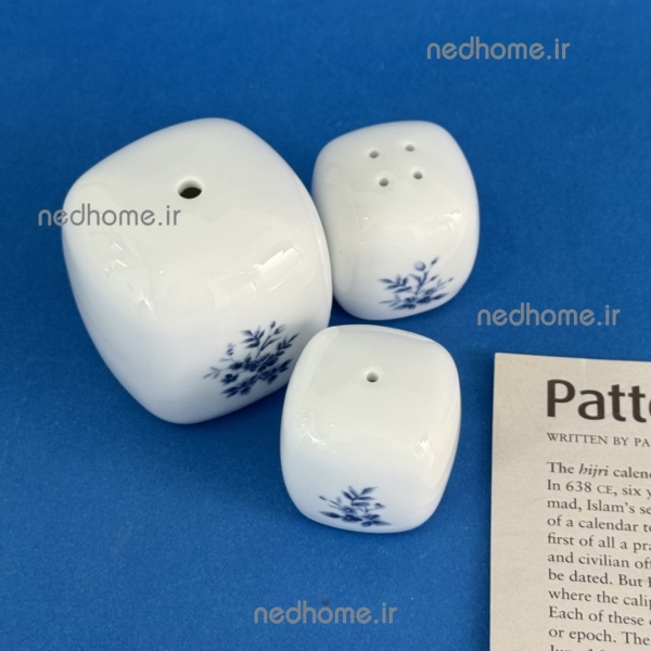 ست رومیزی نمکپاش و فلفل پاش و سماق پاش ورنیکا چینی زرین