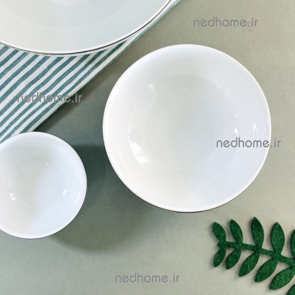 کاسه آبگوشت زرین طرح پرشیا سرمه ای لب طلایی فله ای