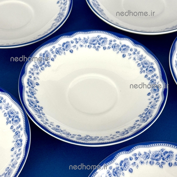 بشقاب گود چای خوری طرح ماهور چینی زرین