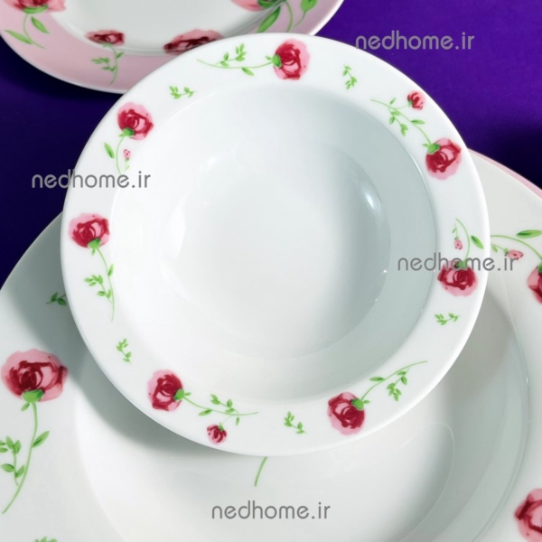 سالادخوری کوچک چینی زرین طرح پینک رز چینی زرین