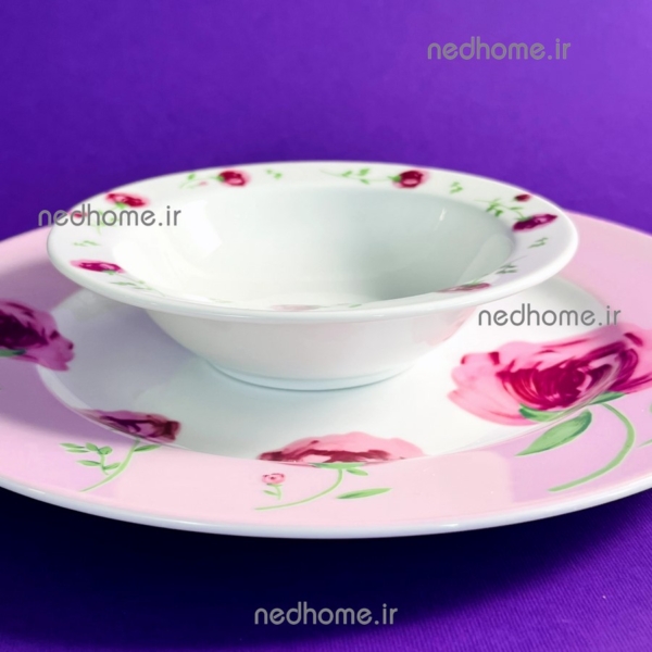 پیاله ماست خوری پینک رز چینی زرین