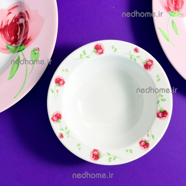 کاسه ماست پینک رز چینی زرین درجه عالی