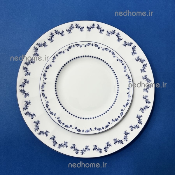 پیشدستی گرد گل آبی چینی زرین