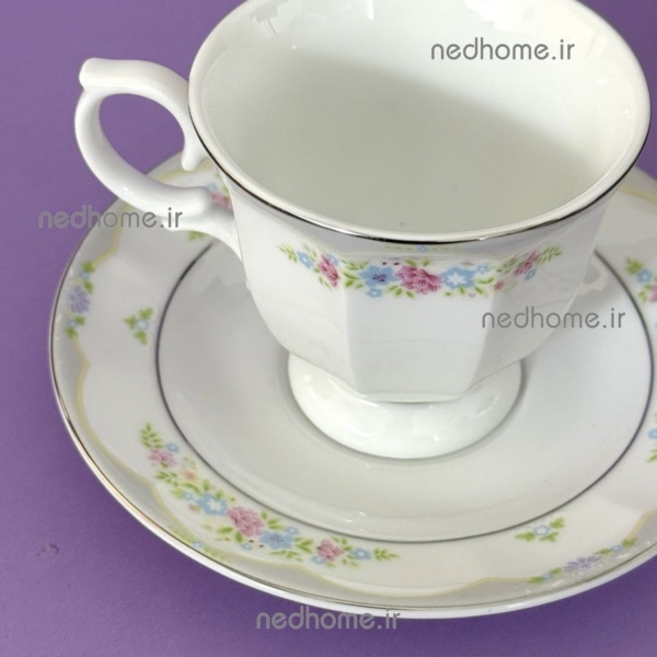 فنجان و نعلبکی تک چینی زرین طرح گلاریس فله ای - درجه یک - Image 6