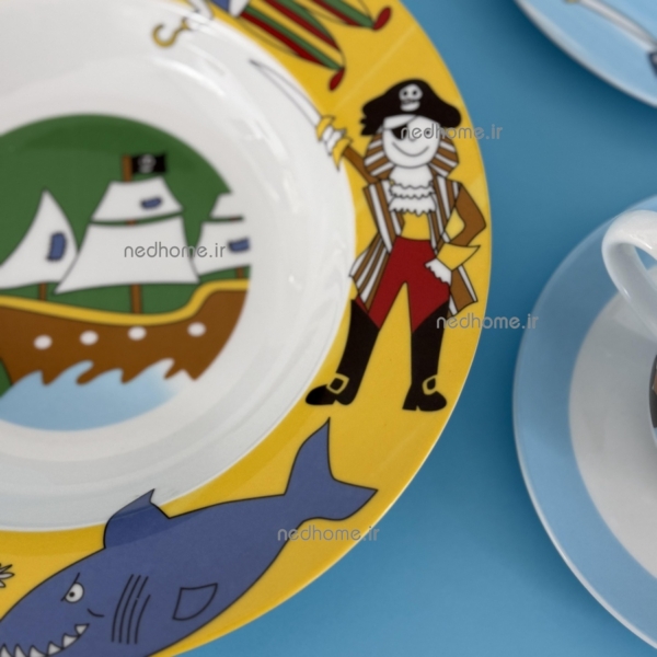 بشقاب غذاخوری دزد دریایی چینی زرین